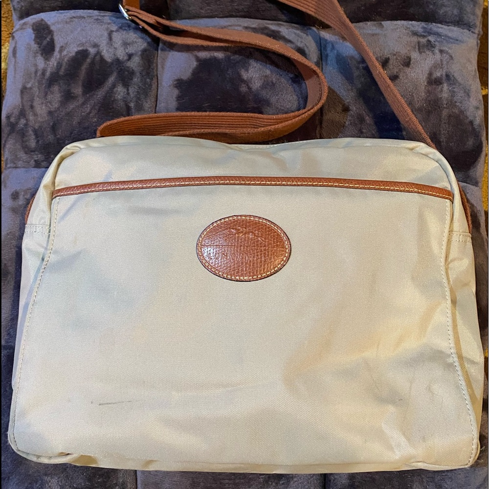 Longchamp Travel Bag with shoulder adjustable strap.  Attach to suitcase handle